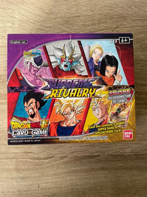 Dragon Ball Super Card Game Unison Warrior Supreme Rivalry Booster Box Opened