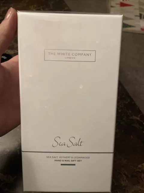 White Company Hand Nail Sea Salt Gift Set- Hand Wash & Hand Cream 250ml NEW #1/2