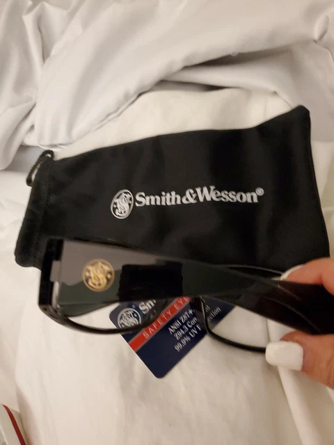 SMITH & WESSON 21302 Elite Safety Glasses,Black Frame      Clear Anti-Fog Lens 2