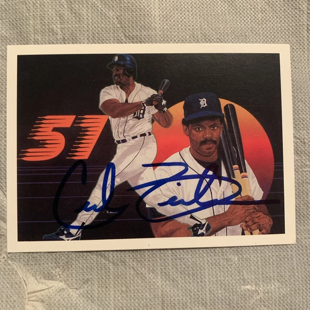 CARTE DE BASEBALL DECK SUPÉRIEUR SIGNÉE DETROIT TIGRES dédicacée 1990