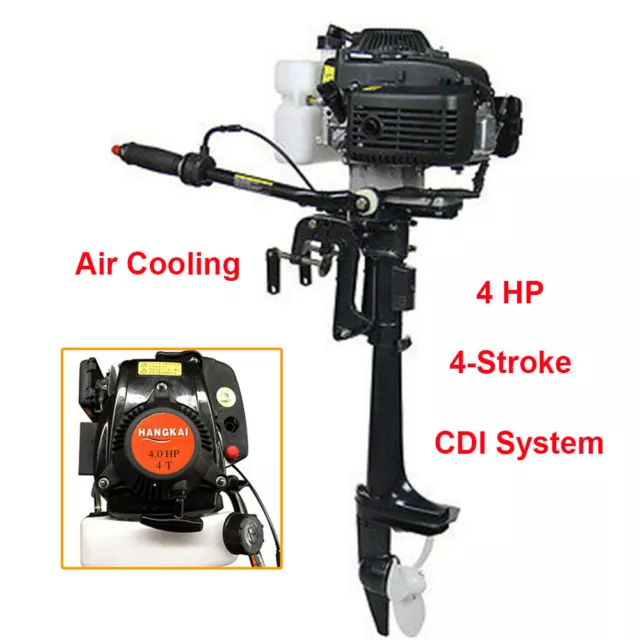 4 Stroke 4 HP Outboard Motor 55CC Heavy Duty Boat Engine Air Cooling System