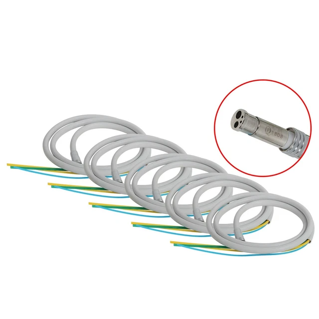 5x Dental Silicone Tubing Hose Tube Connector 4H T4 for optic fiber handpiece
