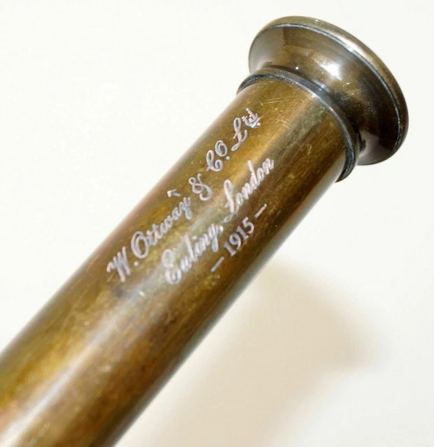 Kelvin & Hughes London 1917 Télescope vintage en laiton pour