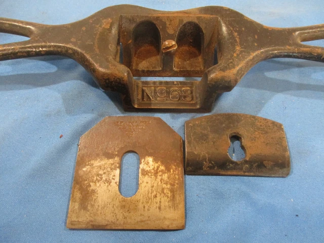 Vintage STANLEY 68 Spoke Shave V Logo Flat Plate Plane (2014) 6
