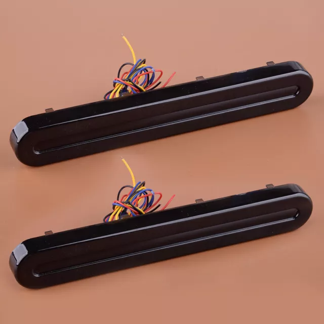 2x Red/Amber LED Flowing Stop Brake Turn Signal Rear Tail Light Truck Trailer RV