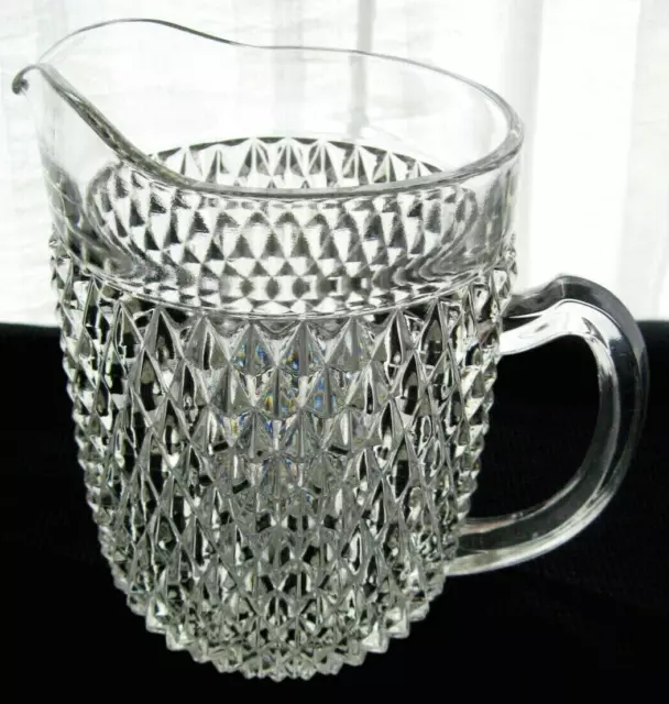 Indiana Glass Clear Diamond Point 65 ounce Pitcher
