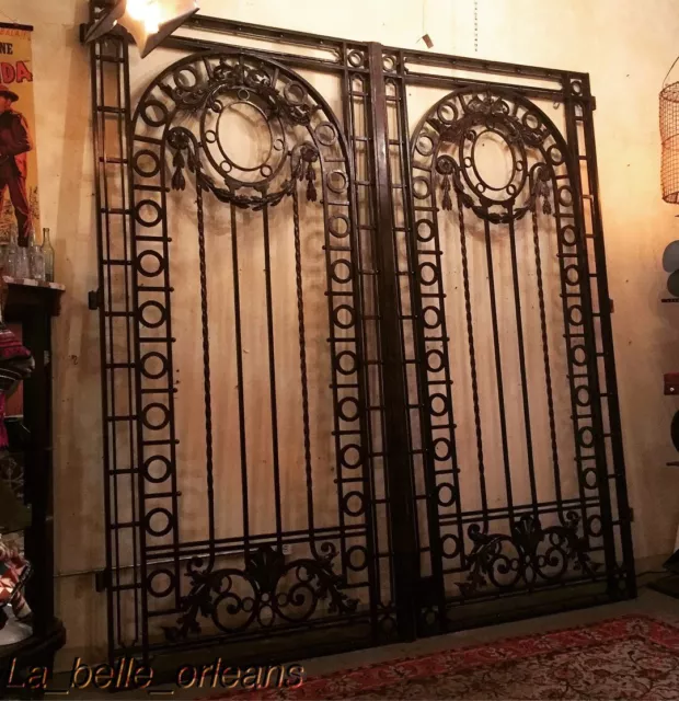 19th CENTURY HAND FORGED WROUGHT IRON GATES / DRIVEWAY. BEST ON EBAY. MUST SEE!