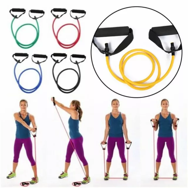 PULL ROPE ELASTIC With Handles Yoga Fitness Strength Training