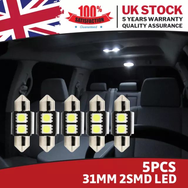 Car Festoon White LED COB SMD Light Bulbs Lamps Interior C5W Bulb 12V 31/42mm UK