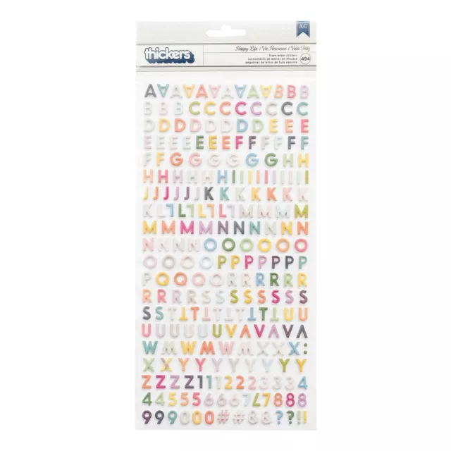 NEW American Crafts Thickers Whimsical Mini Alphabet Foam Stickers By Spotlight