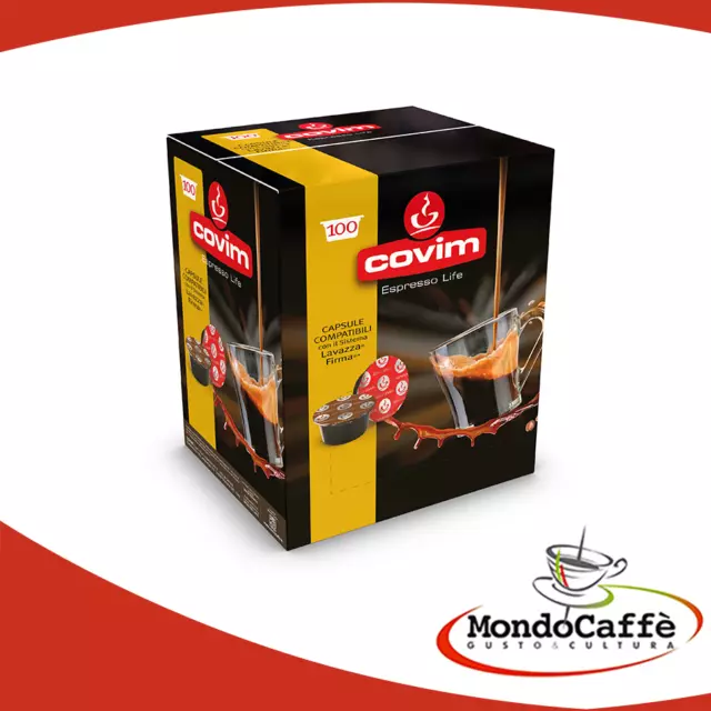 100 Capsules Café Compatible Lavazza Firma Covim Granbar