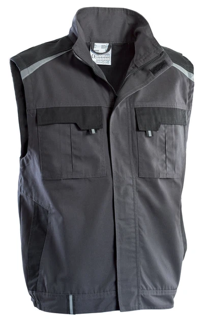 Smanicato Gilet Uomo Donna da Lavoro Piumino Giubbotto Giacca Giubbino con zip