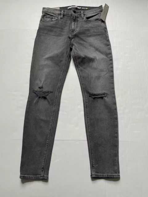 Hudson Jeans Womens 27 Gray Faded Black Nico Mid Rise Super Skinny Ankle NWT