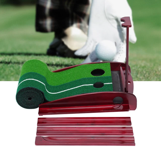INDOOR GOLF PUTTING Green Practice Mat & Auto Ball Return Portable