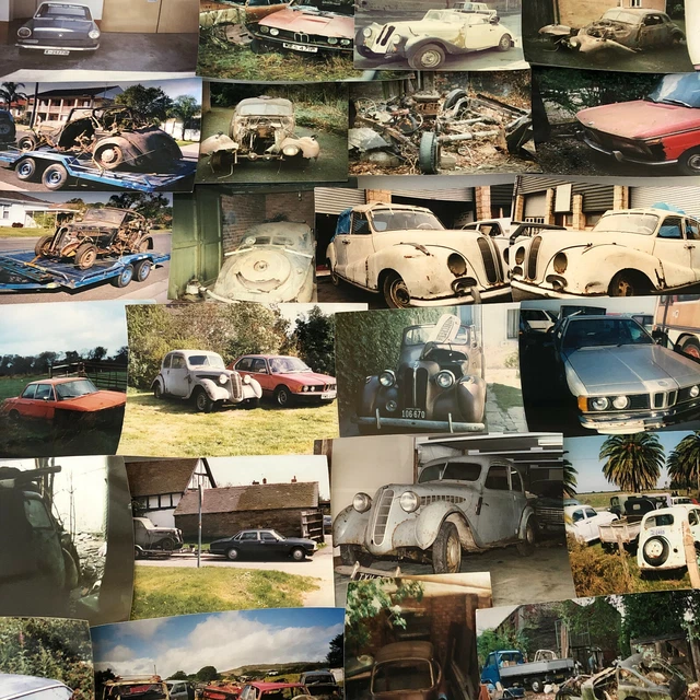 VINTAGE BMW BARN Find Junk Yard Car Part Photo Photograph Lot of 25