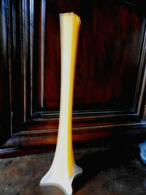 beau vase ancien soliflore  Art Déco pate de verre bicolore