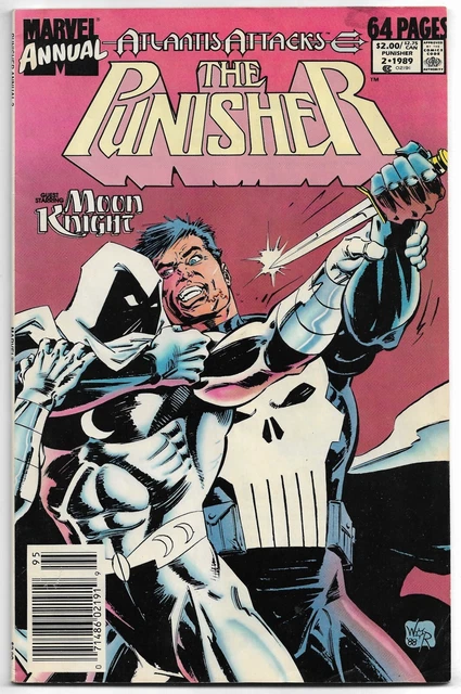 🔑Punisher (Marvel 1989) Annual #2 ** Punisher vs Moon Knight (1st Meeting) **🔥