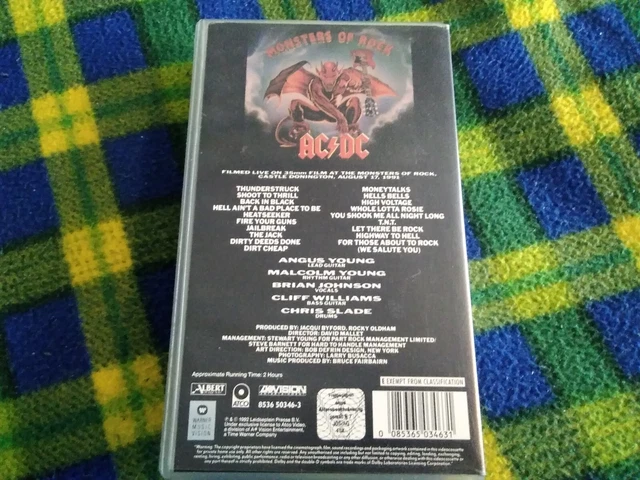 AC/DC - LIVE at Donington 1991. VHS video tape. 1991. Classic Rock. £3. ...
