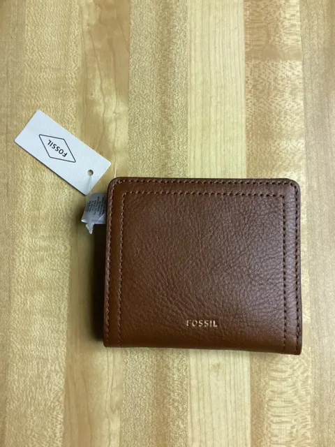 MENS FOSSIL TAN Leather Bi-fold Wallet NEW $34.99 - PicClick