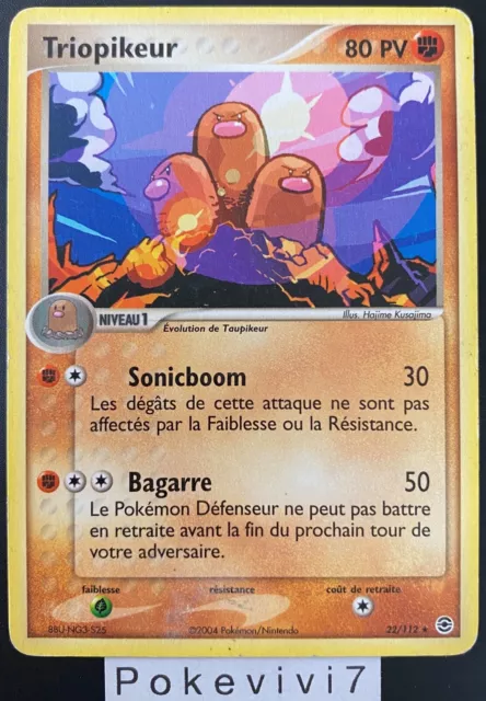 Carte Pokemon TRIOPIKEUR 22/112 Rare Bloc EX Rouge Feu Vert Feuille FR OCCASION
