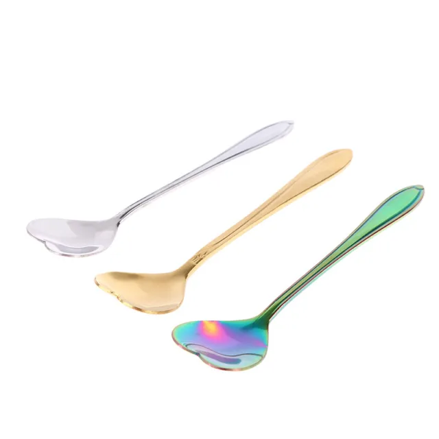 Heart Shape Coffee Spoon Dessert Sugar Stirring Spoons Teaspoon DinnerwareB-YB