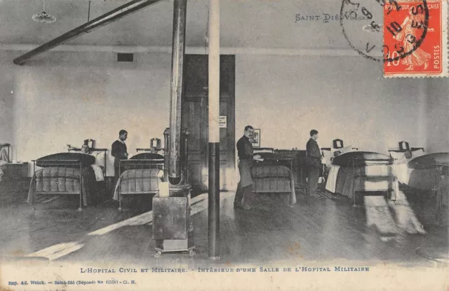 Cpa 88 Saint Die The Civil And Military Hospital Interior Of A Hospital Room