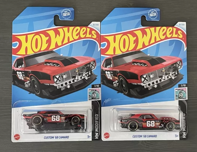 2024 Hot Wheels Custom '68 Camaro #81/250 Lot Of 2