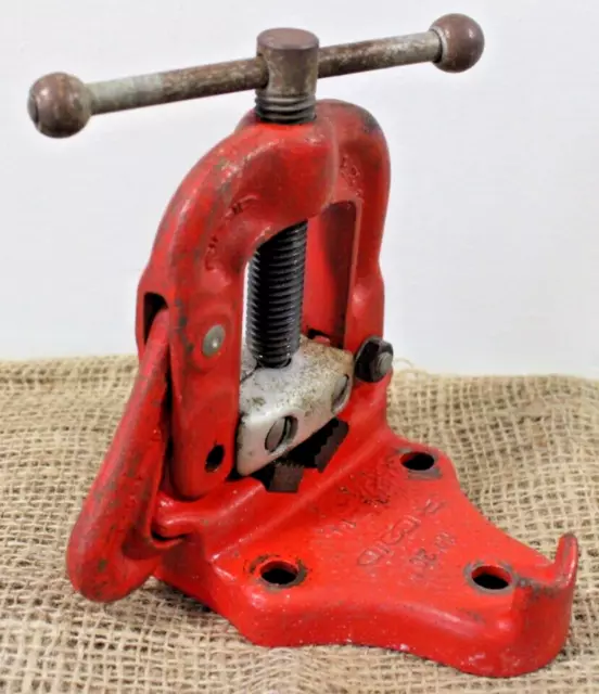 Ridgid No 20 Small Bench Yoke Pipe Vise Clamp Plumbing Tool 1/8" - 1-1/4" USA VG