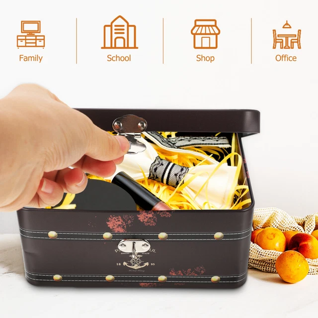 2 Pack Jewelry Chest Storage Box Small Container Storage Container Lid Decorate 2