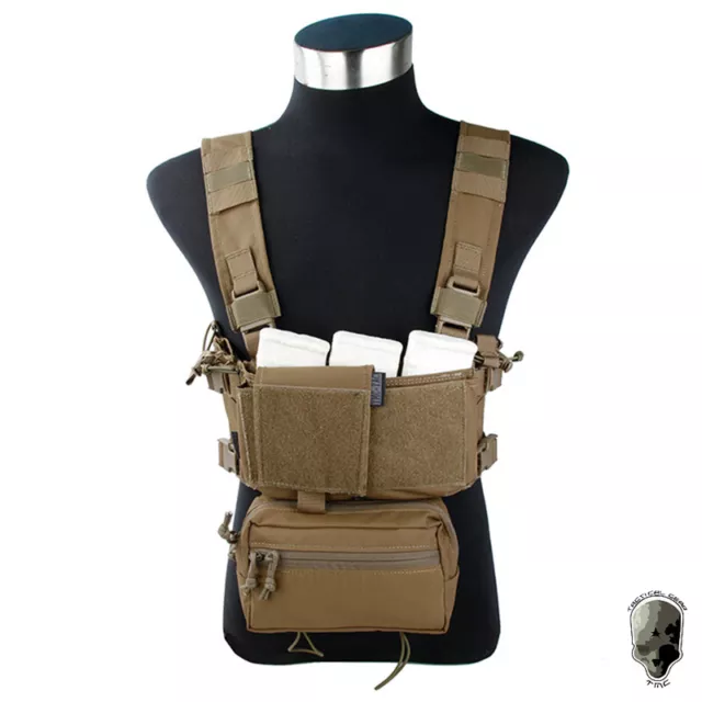 TMC Modular Lightweight Chest Rig Micro Fight Chassis Tactical Vest w/ Mag Pouch