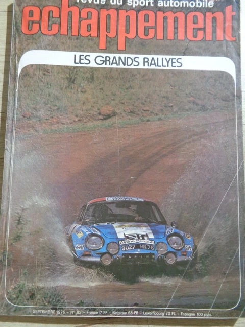 Revue Échappement N°21 - 1970 - Spécial Rallyes Automobiles - Très Bon état