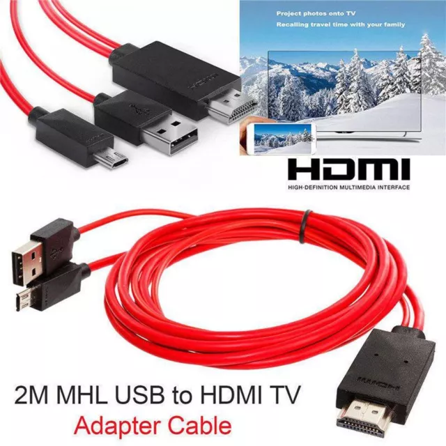 1080P Signal Transmission MHL TV Cable Adapter Micro USB to HDMI Converter