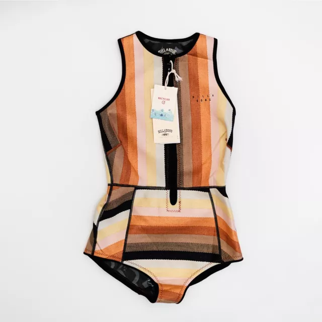 Billabong 1mm Sol Sistah Shorty Spring Wetsuit Recycler Size 2