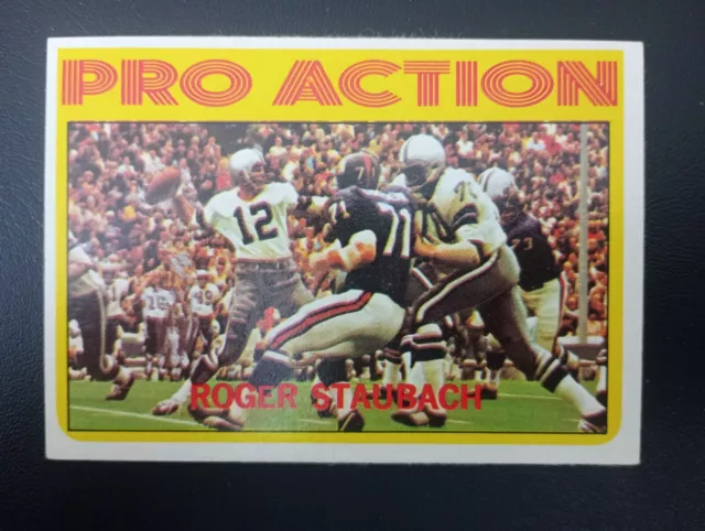 1972 Topps #122 Roger Staubach Dallas Cowboys HOF Pro Action Rookie Card