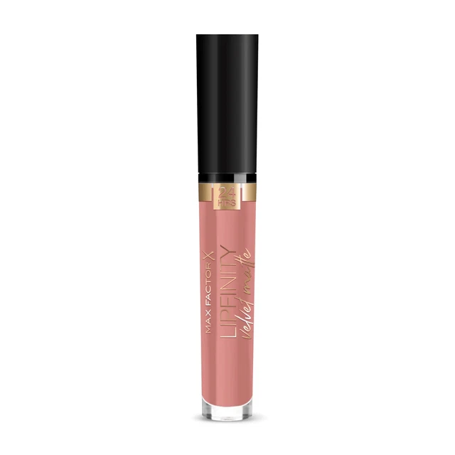 Rossetto liquido opaco MAX FACTOR VINTAGE CARAMELLO Lipfinity 24 ore velluto 3,5 ml