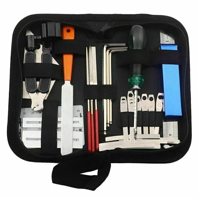 Guitar Maintenance Repair Tool Kit Care Organiser String Action Ruler Gauge Hex