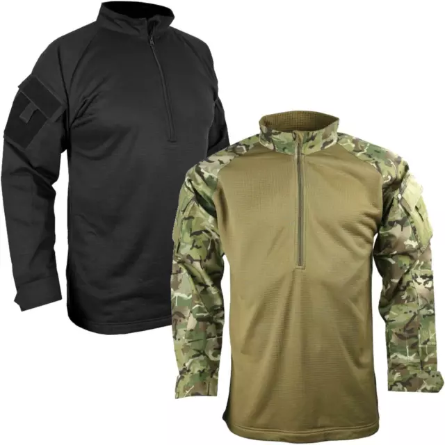 Kombat Tactical UBACS Mesh Fleece Shirt Ripstop Polycotton Black/BTP Camo