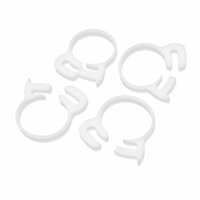 26.4mm-28.4mm Adjustable Ratchet Type Plastic Hose Tube Clamps Clips 4 Pcs