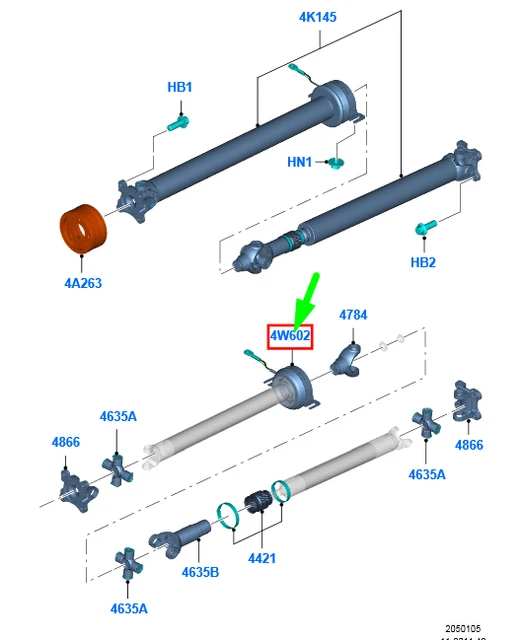 FORD RANGER T6 MK1 Rear Drive Shaft Boot Repair Kit 2448835 NEW GENUINE