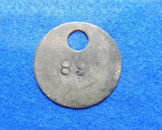 Brass Coal Mine Miner Mining Tag Vintage Antique #89, 1-1/2" Diameter 💎
