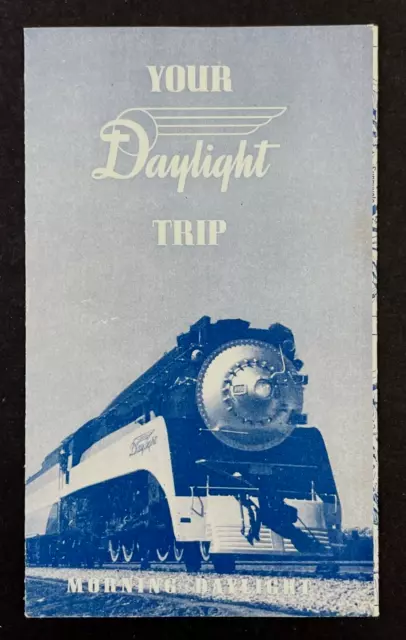 1951 Morning Daylight Train Trip Southern Pacific Railroad VTG Travel Brochure