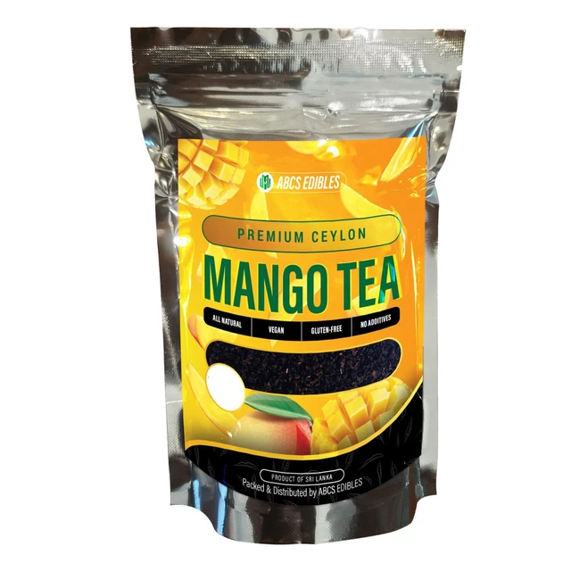 MANGO FLAVORED BLACK Tea Pure Ceylon Premium Blend Loose Leaf £4.88