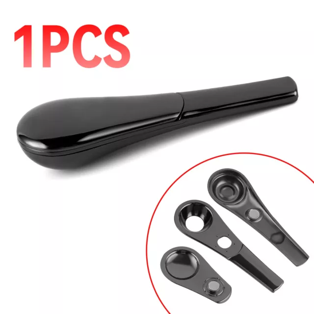 Portable Magnetic Metal Spoon Smoking Pipe Black With Gift Box- FAST SHIP CN