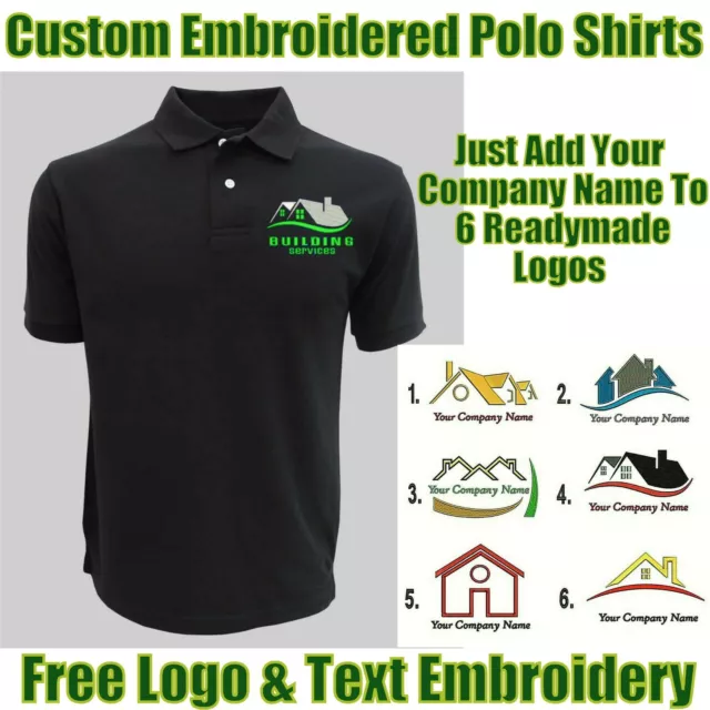 Personalised Embroidered Builder Polo Shirt BUILDING & CONSTRUCTION Work logo