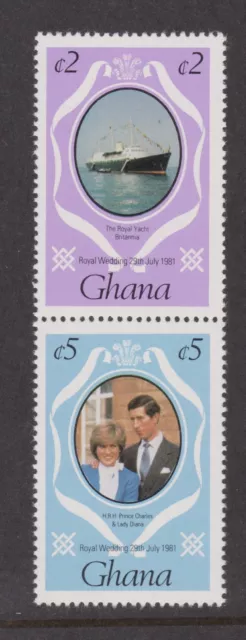 1981 Royal Wedding Charles & Diana MNH Stamp Set Ghana Perf SG 955-956