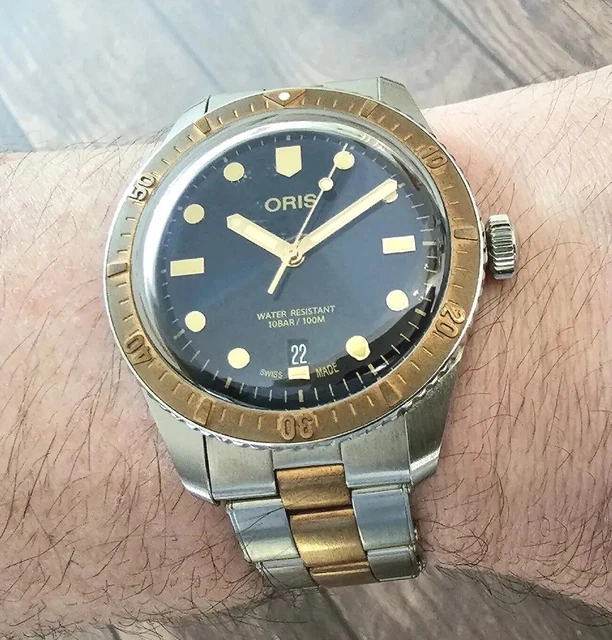 ORIS DIVERS SIXTY Five Two Tone 40mm Bronze Bezel Mint