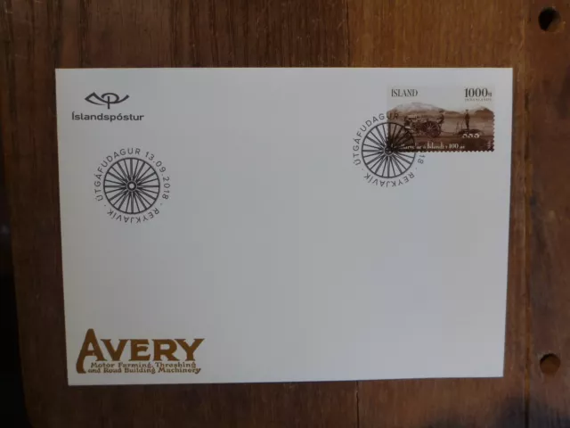 Iceland 2018 Agriculture- The Akranes Tractor Fdc First Day Cover