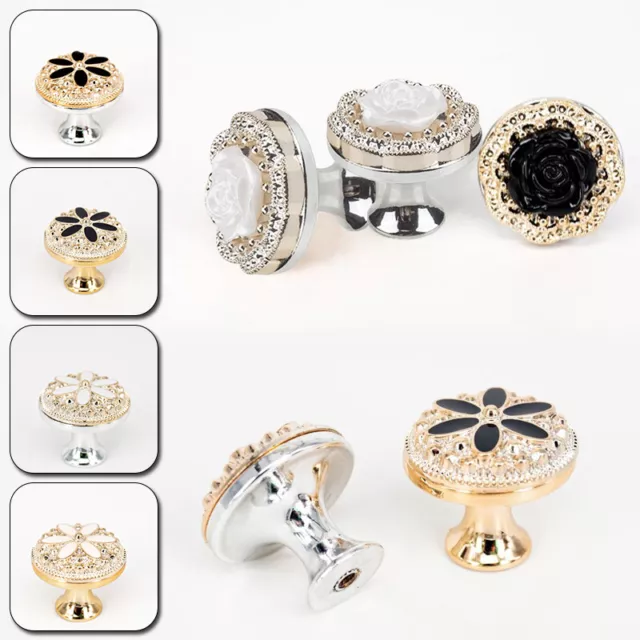 Crystal Knob Cupboard Drawer Pull Cabinet Door Wardrobe Handle Hardware Home