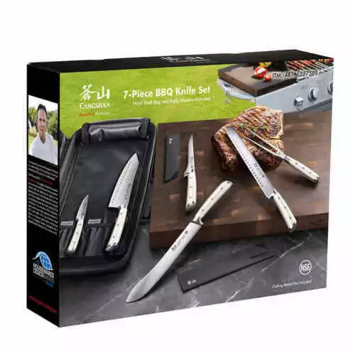 Cangshan S Series BBQ Knife Set - Black, 7 Pieces