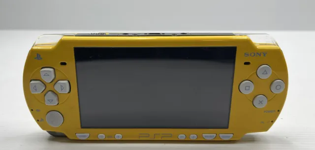 Yellow Sony PlayStation Portable Console PSP SLIM  *SOLD AS IS* Screen & T/stick